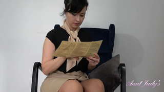 ���ड़े स्तन के साथ उड़ान परिचर Wanilianna - सुनहरे बालों वाली लड़कियों, पैंटी, और, स्टॉकिंग्स