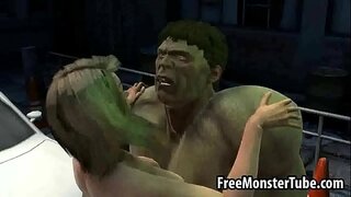 Beautiful 3D blonde babe gets fucked hard by The Hulk3-ഉയർന്ന 1