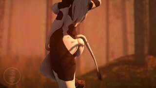 ���ોટા લોકો ગાય fucks સુંદર હરણ